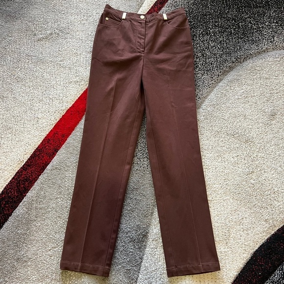 St John Sport Brown Slim Straight Jeans - Picture 1 of 6